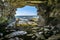 The beautiful rock cave at the sea in La Jolla California