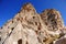 Beautiful rock caves in Cappadocia valley