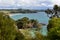 Beautiful rock features at Whale Bay in New Zealand