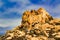 Beautiful rock formation with blue sky background