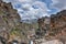 Beautiful rocks in a mountain canyon