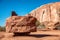 Beautiful rocks of and mountains of Monument Valley at dusk, USA