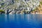 The beautiful rocky coast of the Mediterranean sea in Sazak Cove