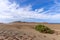 Beautiful rocky coast under a blue sky with clouds on the island of Menorca, Balearic islands, Spain