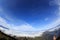 Beautiful rolling clouds and snow mountain