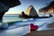 A beautiful romantic dreamy beach scene, generated by AI.