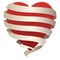 Beautiful romantic heart wrapped in a flowing banner, perfect for love, romance, Valentines day, etc, vector illustration