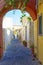 Beautiful romantic town Oia streets, Santorini Island