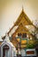 Beautiful roof gable and entrance gate of Wat Suthat temple, Thailand. Wat Suthat Thepphawararam is a royal temple of the first g