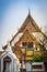 Beautiful roof gable and entrance gate of Wat Suthat temple, Thailand. Wat Suthat Thepphawararam is a royal temple of the first g