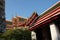 Beautiful roofs of a Buddhist temple. Architectural art of southeast asia