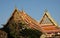 Beautiful roofs of a Buddhist temple. Architectural art of southeast asia