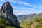 Beautiful Roque Agando Seen From The Los Roques Lookout In Garajonay National Park In La Gomera. April 15, 2019. La Gomera, Santa