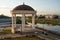 Beautiful rotunda near Upa river in Tula city