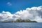 Beautiful, rough Irish coastline, Kerry Cliffs, seen from boat on Atlantic Ocean