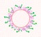 Beautiful round floral art frame scene