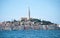 The beautiful Rovinj also called the Pearl of the Adriatic on the west coast of Istria in Croatia