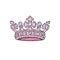 Beautiful royal crown. Vector illustration for a postcard or a poster, print for clothes. Vintage, retro.