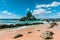 Beautiful rugged eroding rocks on ocean coastline. NSW, Australia.