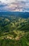 Beautiful rural area between the Piatra Craiului and Bucegi mountains, Magura, Pestera, Moieciu, Transylvania, Romania as seen fro