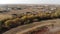 Beautiful rural autumn landscape from a height in Russia