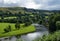 Beautiful rural landscape. River Dee, near Llangollen, north Wales
