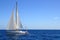 Beautiful sailboat sailing sail blue Mediterranean