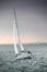 Beautiful sailboat sailing sail blue Mediterranean