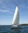 Beautiful sailboat on the Sea.