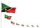 Beautiful Saint Kitts and Nevis isolated flags placed diagonal, image with soft focus and space for content - any celebration flag