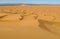 Beautiful sand desert dunes panorama in Sahara desert