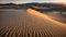 beautiful sand dunes in desert
