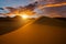 Beautiful sand dunes in the Sahara desert