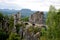 The beautiful sandstone mountains of the elsandsteingebirge in Germany.