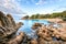 Beautiful Sant Francesc creek and beach at Blanes in Spain