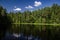 Beautiful Sapnu Dreams lake in sunny summer evening, Talsi, Latvia
