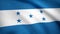 A beautiful satin finish looping flag animation of Honduras. Honduras flag waving in the wind. Background with rough