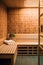 Beautiful sauna room interior