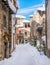 The beautiful Scanno covered in snow during winter season. Abruzzo, central Italy.