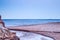 Beautiful scene of a beach with golden sand between Sydney and Wollongong.