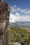 Beautiful scene of a Colombian ancient monolith called `La torre de los Indios` or Indian`s Tower located in Pacho town