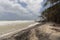 Beautiful scene of Colombian Palomino beach with caribbean sea