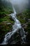 Beautiful scene of the rocky waterfall of Flood Falls Hope in Canada