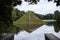 Beautiful scene of water pyramid in the Branitz Park, Cottbus, Germany