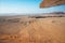 Beautiful scenery from an airplane in Namib desert. Fairy circles