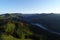 Beautiful scenery of Apuseni mountains photographed from a drone in spring season.