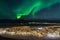 Beautiful scenery of Aurora borealis in the night sky of Tromso Lofoten Islands, Norway