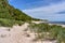 Beautiful scenery of Baltic sea beach on the southern coast of Bornholm Island, Denmark