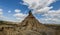 Beautiful scenery of The Bardenas Reales in Spain under a breathtaking cloudy sky