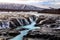 Beautiful scenery of Bruarfoss waterfall